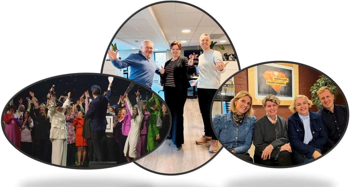 Collage over mulige prisvinnere Årets bedrift2025