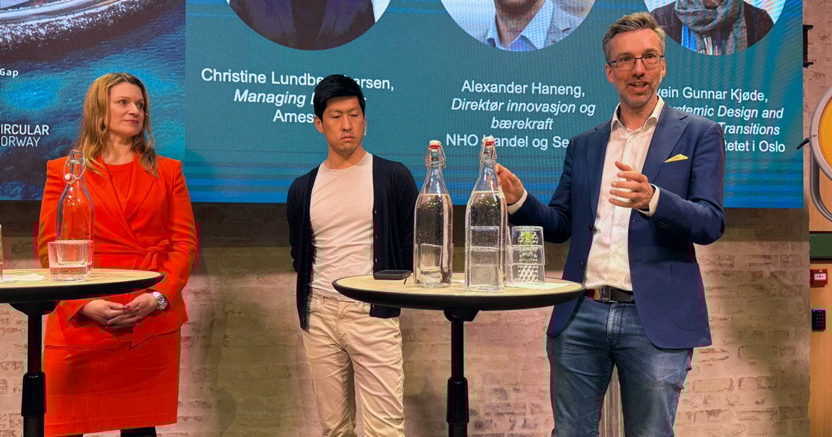 Alexander Haneng under lanseringen av Circularity Gap Report.