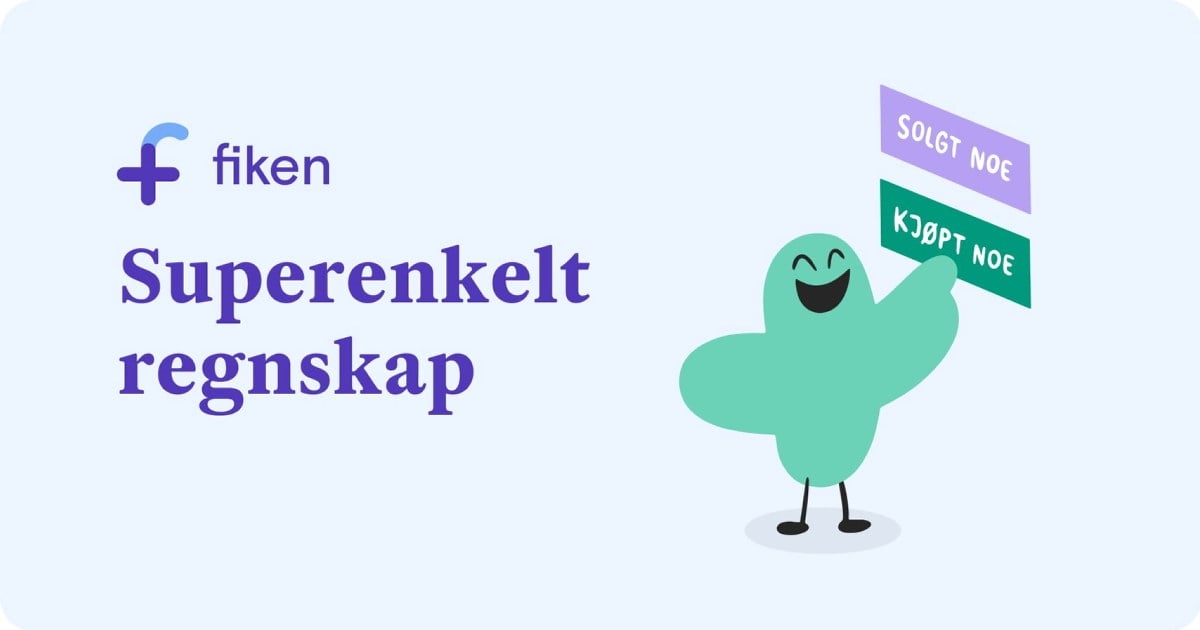 fiken logo og illustrasjon