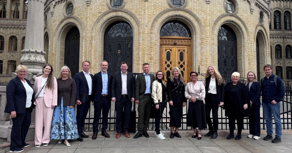 gruppe foran Stortinget